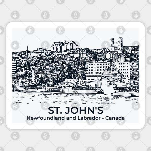St. John's - Newfoundland and Labrador Magnet by Lakeric